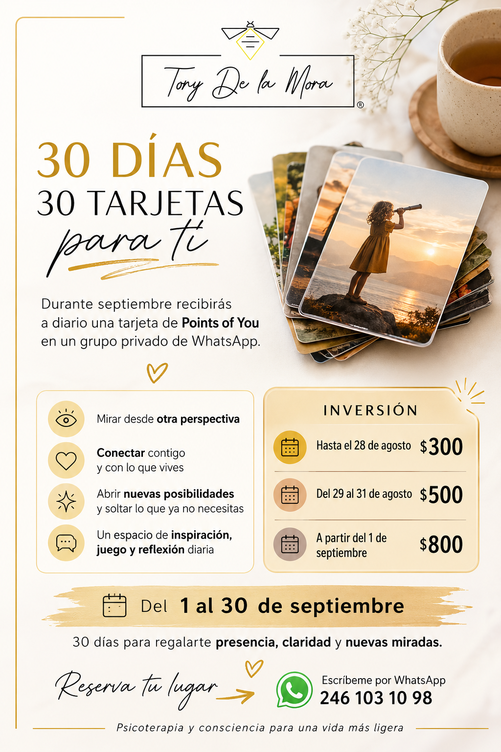 01 Septiembre - 30 días, 30 tarjetas para ti. Points of you